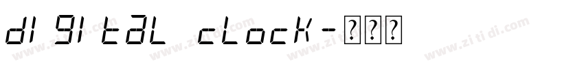 digital clock字体转换